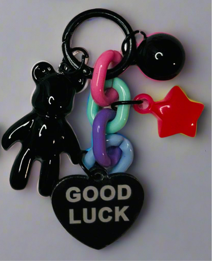 Good Luck Bear Acrylic Bag Charm
