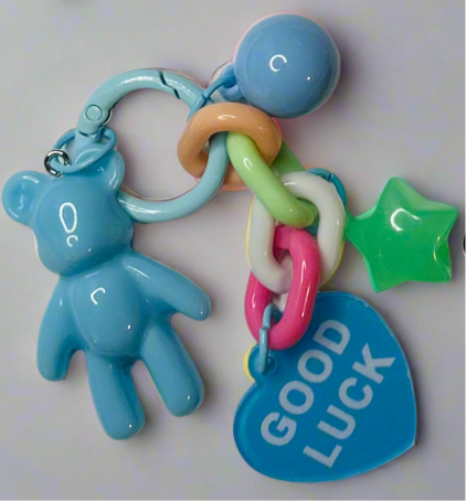 Good Luck Bear Acrylic Bag Charm