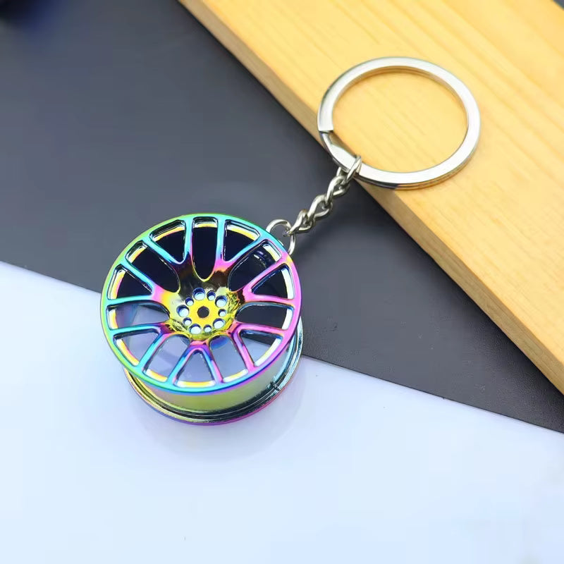 Metal Car Rim Keychain