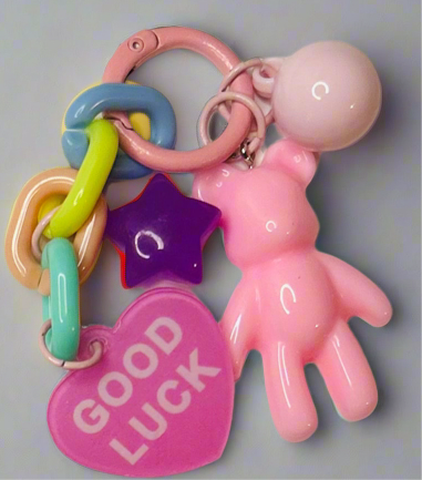 Good Luck Bear Acrylic Bag Charm