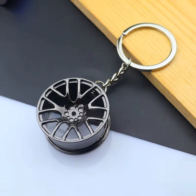 Metal Car Rim Keychain