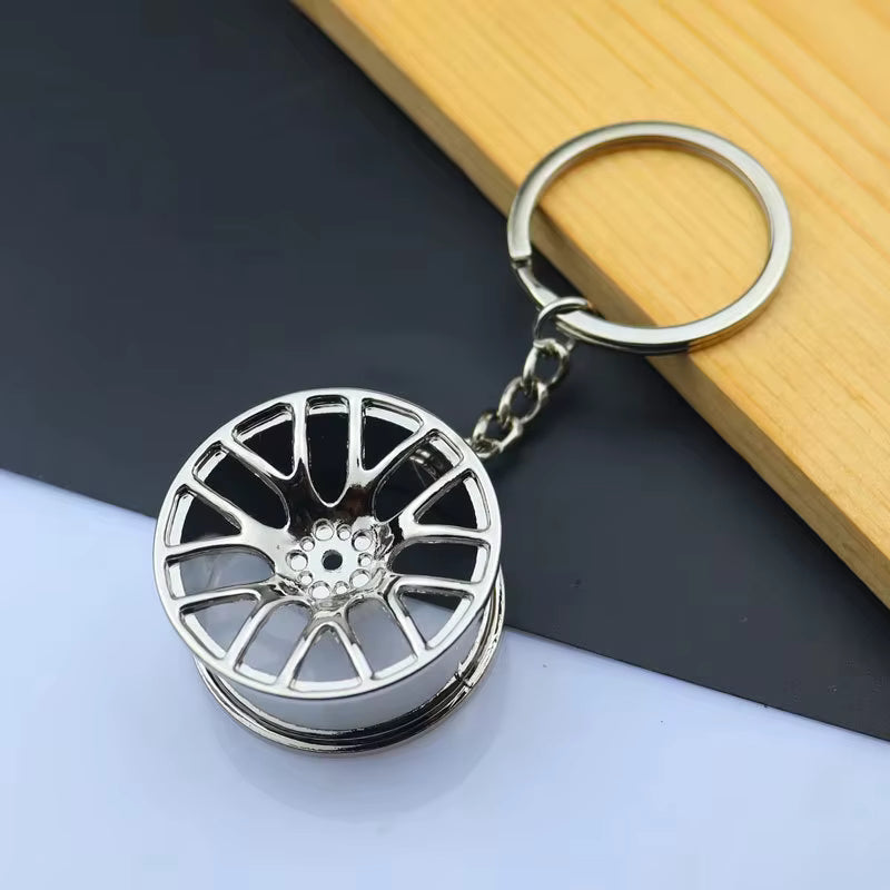 Metal Car Rim Keychain