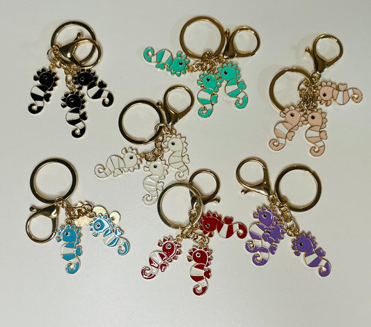 Seahorse Metal Bag Charm