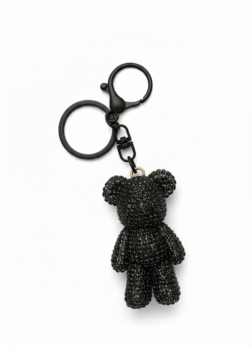 Dazzling Rhinestone Teddy Bag Charm