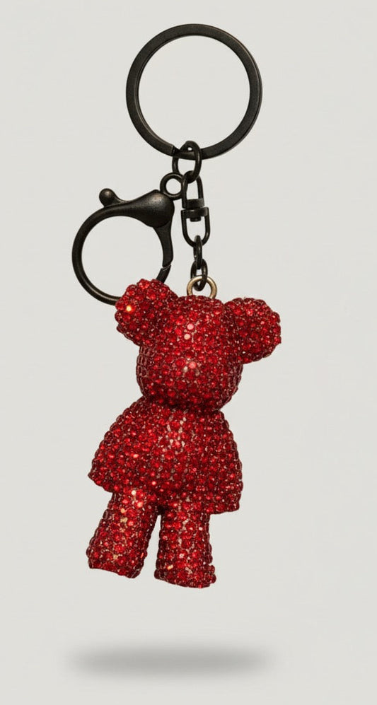 Dazzling Rhinestone Teddy Bag Charm