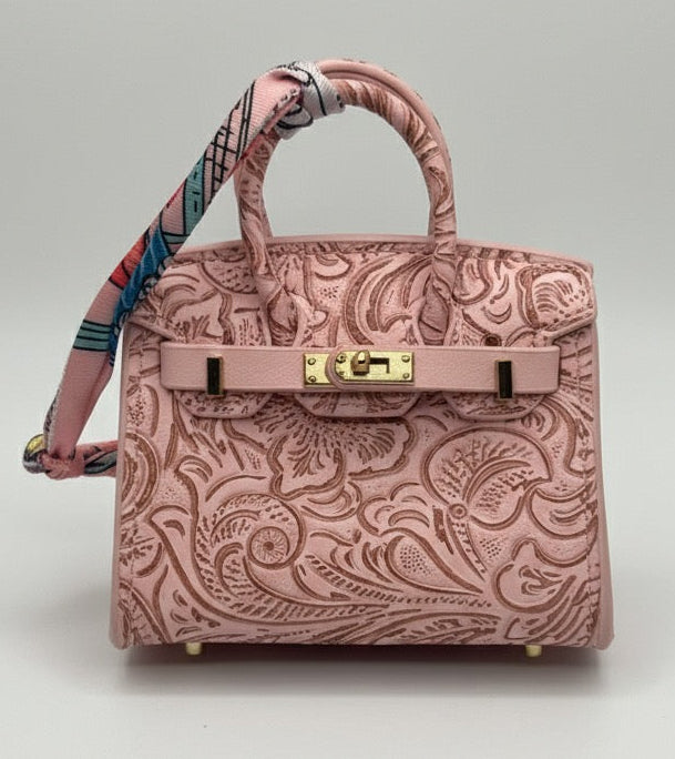 Embossed Mini Bag Charm