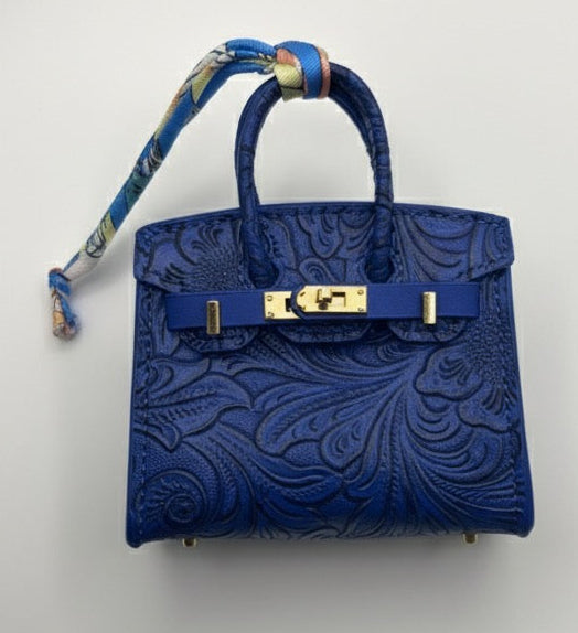 Embossed Mini Bag Charm