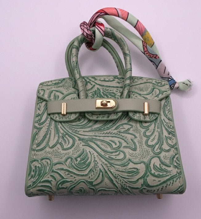 Embossed Mini Bag Charm