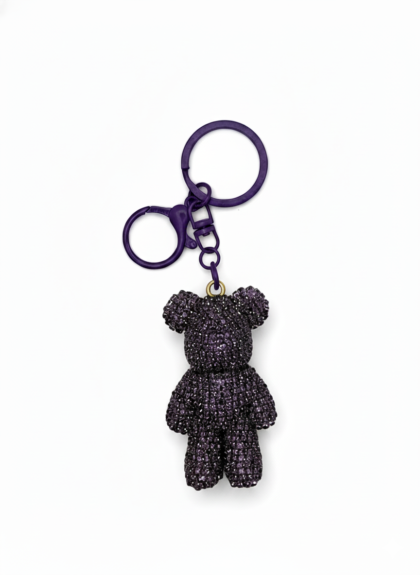 Dazzling Rhinestone Teddy Bag Charm