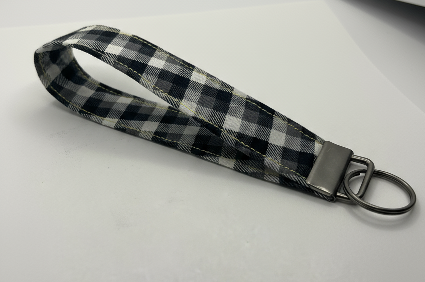 Buffalo Check Wrist Lanyard - Plain Background