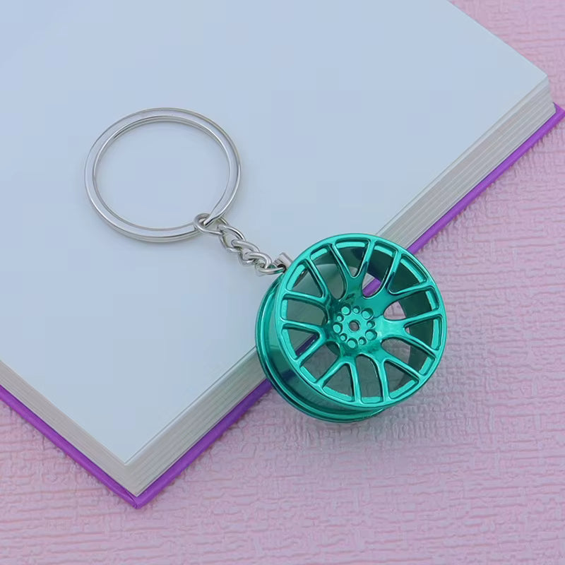 Metal Car Rim Keychain