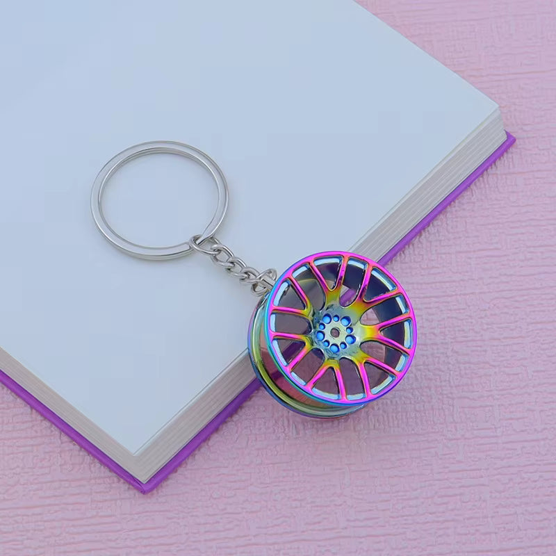Metal Car Rim Keychain