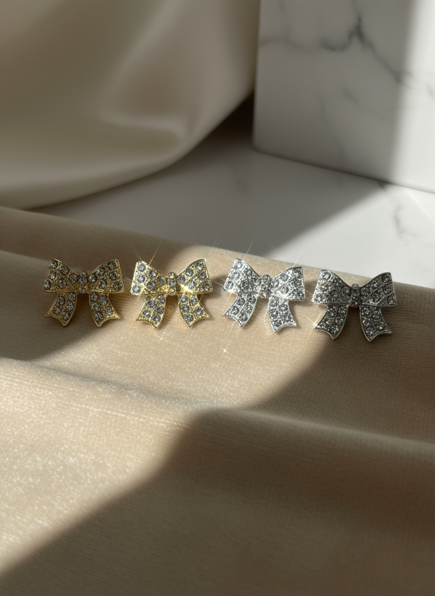 Luxurious Bow Earrings - Both Variants